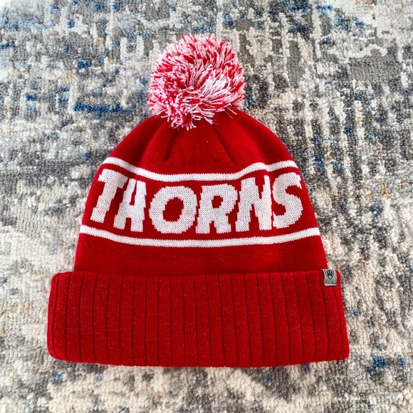Red Portland Thorns FC Pom Pom Toque (NWOT) - Picture 2 of 3